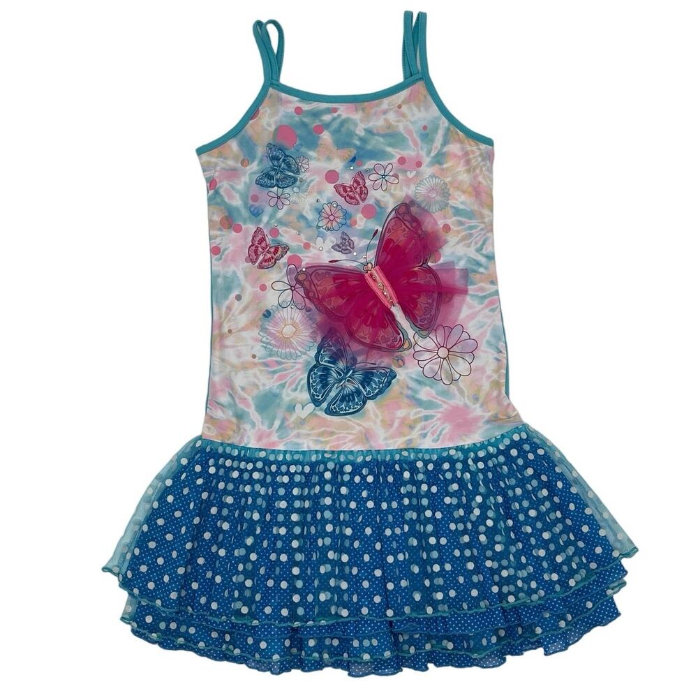 New boutique Lipstik Girls Butterfly Dress - size 6